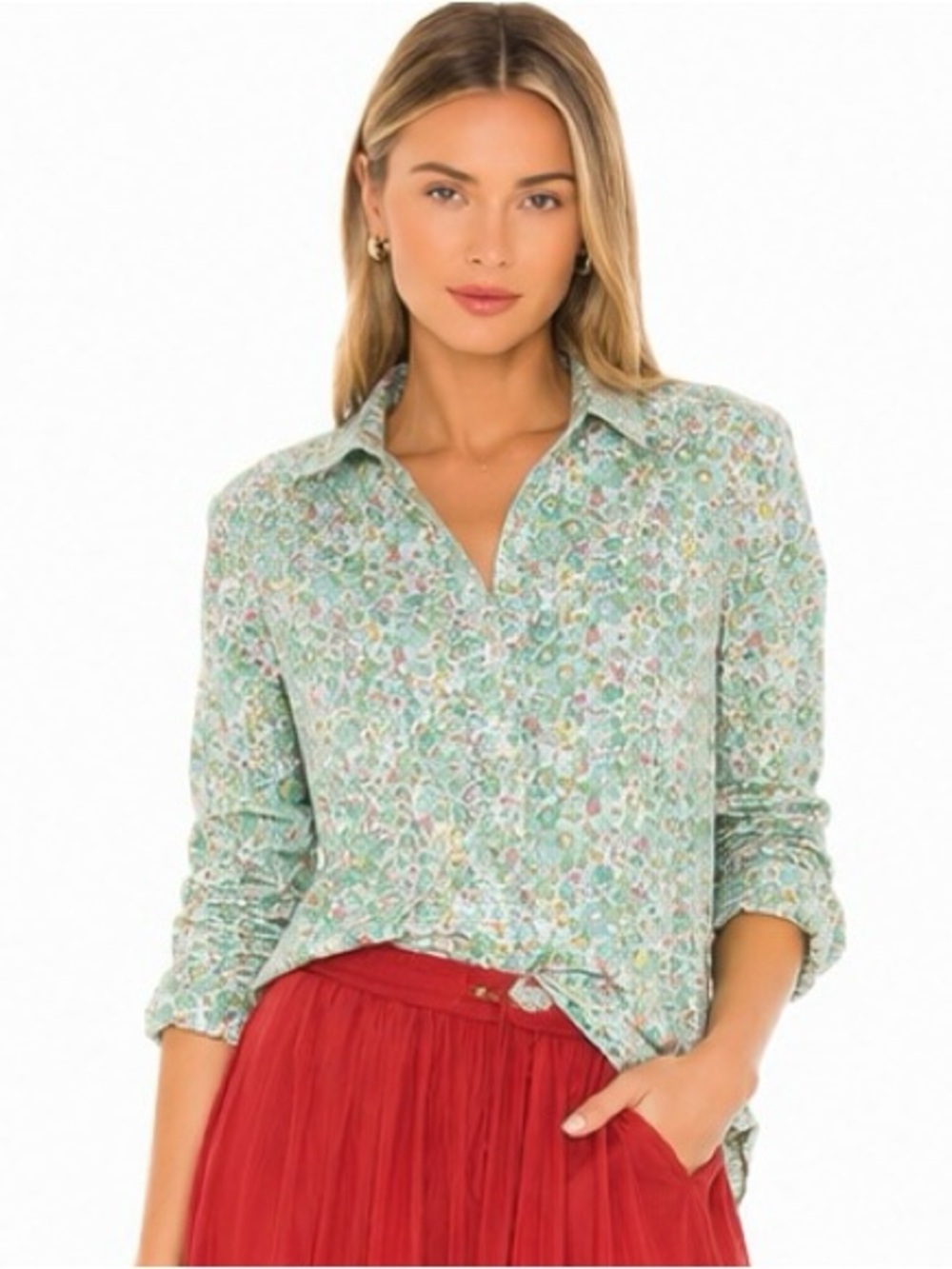 Lord & Taylor x Liberty Art Fabrics Floral Button-Up Shirt Women’s Large